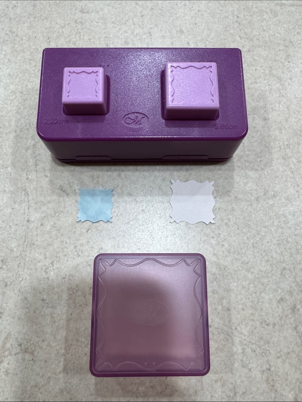 Creative Memories Decorative Square Punch 7/8” & 1 1/8”